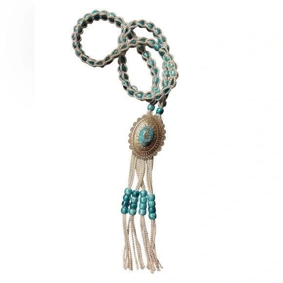 Turquoise western concho necklace - Picture 3 of 3